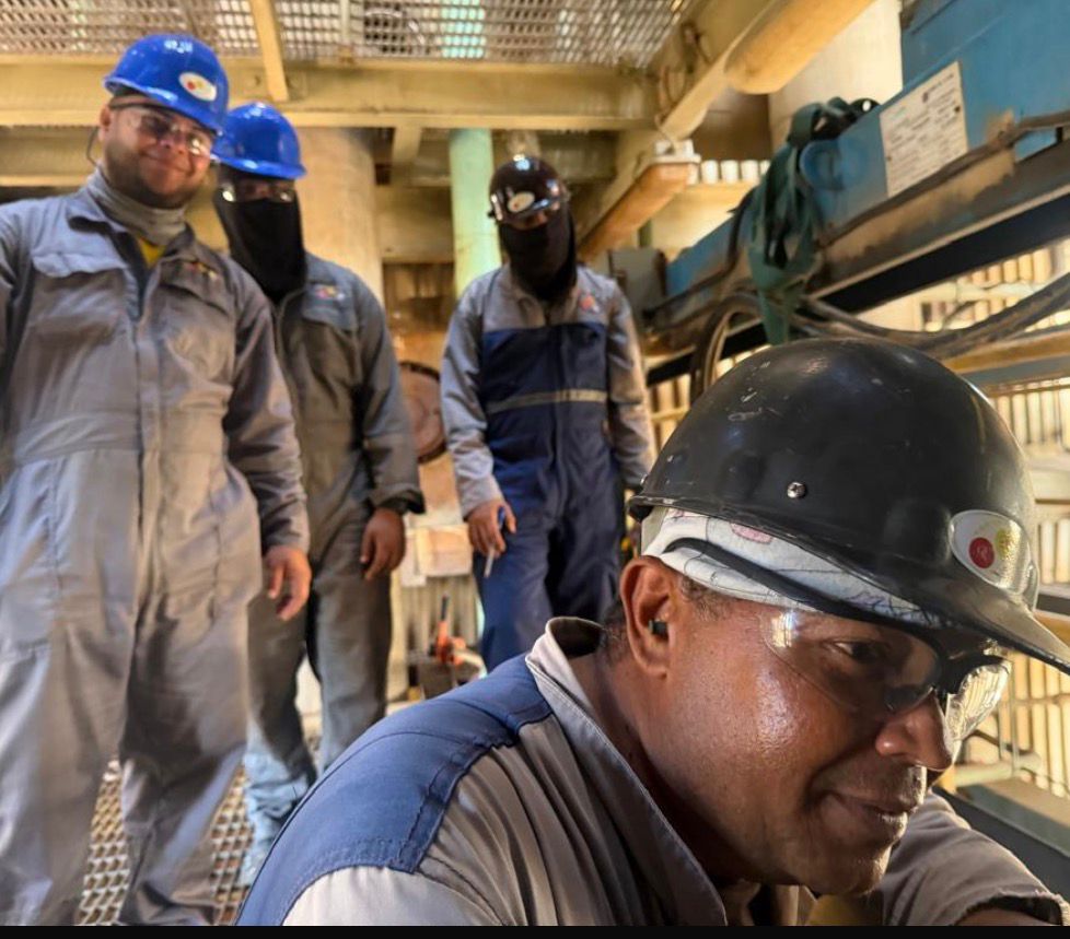 Equipo de ingenieros y técnicos de Rosa Mística en campo de operaciones
